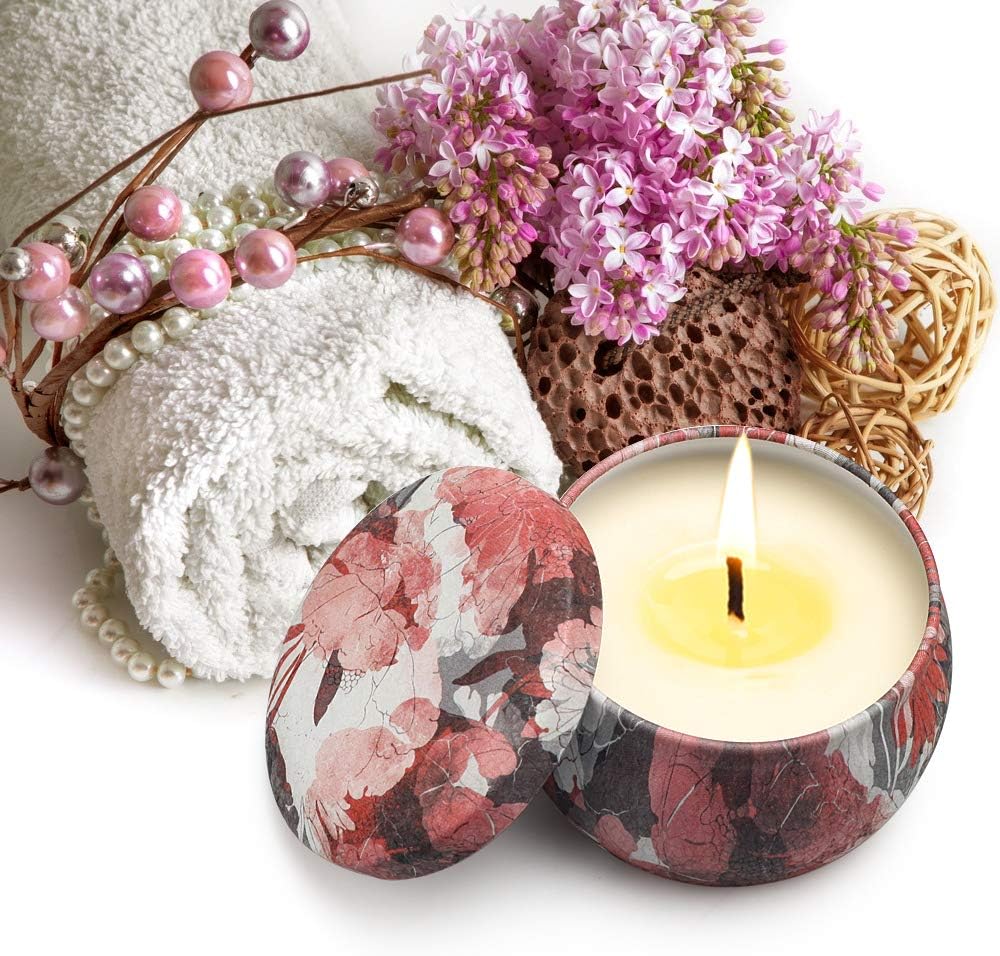 Scented Candles Gift Set, 8 Pack Soy Wax Candles for Women, Fresh Floral Summer Aromatherapy Scents for Home, Birthday, Thank You, Housewarming Gifts