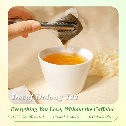 WT WEETEE Decaf Oolong Tea, CO2 Decaffeinated Tie Guan Yin Tea Bags 50ct