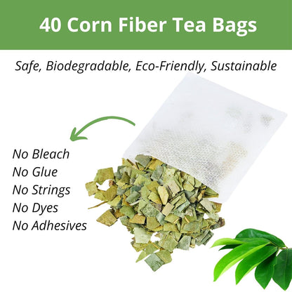 60 Lemon Balm Tea Bags - VitalForest Dried Lemon Balm Leaves Tea -1.5g/Bags, Calming Herb, Stress Relief & Sleep Support, Non-GMO, Caffeine-Free