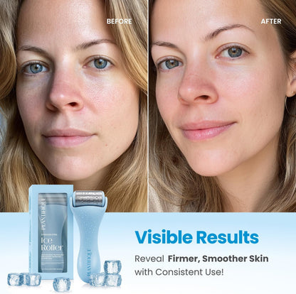PLANTIFIQUE Ice Roller & Guasha Tool for Face - Reduce Puffiness & Soothe