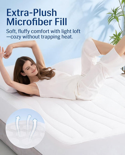 Elegear Cooling Mattress Pad King, Upgraded Arc-Chill® 3.0 + PCM Cooling, Stay Cool All Night, Breathable & Soft, Deep Pocket 18", Washable Mattress Protector for Hot Sleepers, Gray