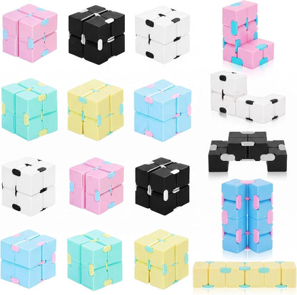 Skylety 6 Pieces Cube Toy, Stress and Anxiety Relief Cube, Mini Durable Stress Relieving Toy for Adults Anxiety Relief
