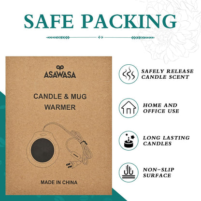 ASAWASA Candle Warmer for Large Jar, Coffee Mug Warmers