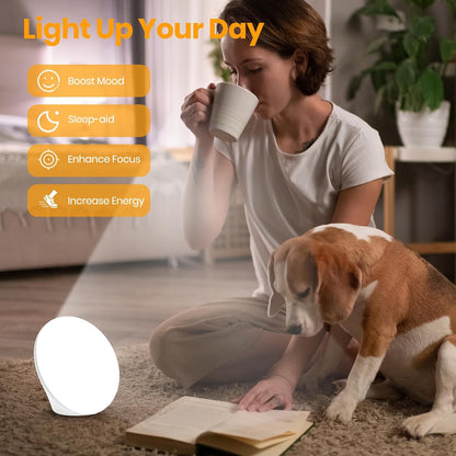 LASTAR Sun Lamp, 10,000 Lux Sunlight Lamp with 4 Color Temperatures & 5 Brightness & 1H Timer, Touch Control Daylight Lamp with Memory Function for Home