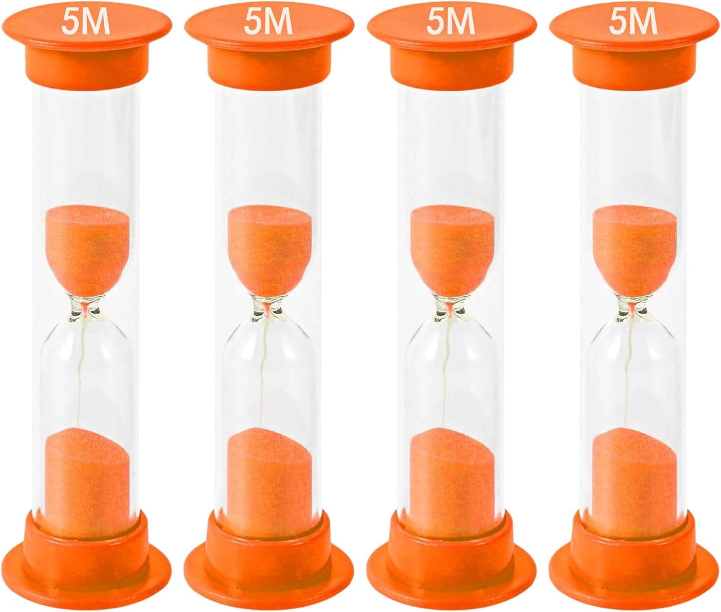 Sand Timer for Kids Set of 3 Small Colorful Hourglass Acrylic Covered Clock 1Min 2Min 5Min for Classroom, Home & Kids Room