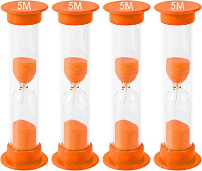 Sand Timer for Kids Set of 3 Small Colorful Hourglass Acrylic Covered Clock 1Min 2Min 5Min for Classroom, Home & Kids Room