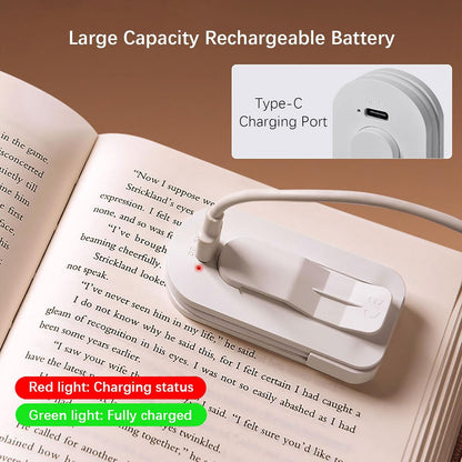 Choudao Rechargeable Book Light, Portable Reading Light,Black