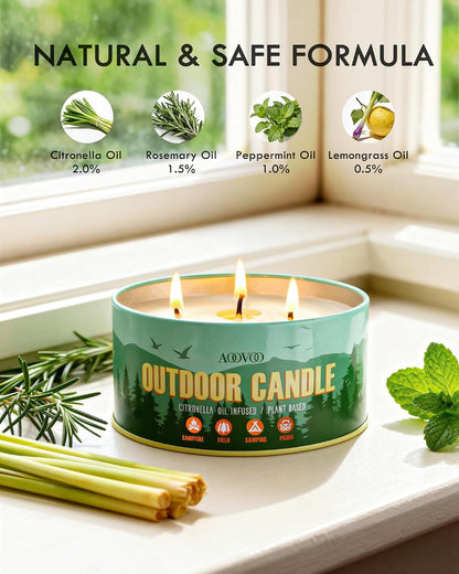 AOOVOO Sage Candle for Cleansing - 3 Wick 12oz Large Scented Candle with Crystals & Sage Leaves Inside, Soy Candles Non Toxic for Meditation Spiritual Gift, Aromatherapy Candle for Women Men