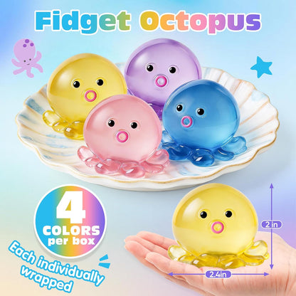 VISCOO 16 Pack Octopus Stress Balls for Kids, Slow Rising Squishy Toys