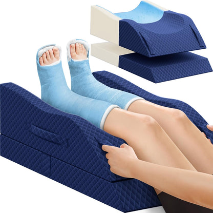 TranquilRelax Leg Elevation Pillows for After Surgery, Wedge Pillow, Grey