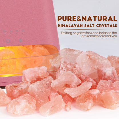 SALKING 2-in-1 Ultrasonic Essential Oil Diffuser & Himalayan Salt Lamp, Aromatherapy Diffuser Cool Mist Humidifier with 3 Brightness, Salt Therapy Lamp, 100% Pure Himalayan Salt Rock, 150ml (Marble)
