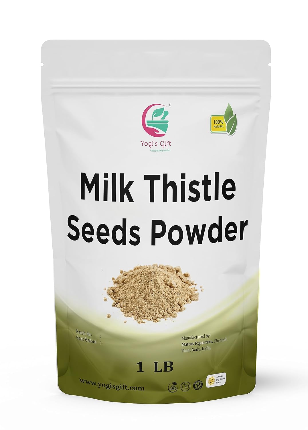 Milk Thistle Seeds 1 LB (Whole) | Whole Milk Thistle For Tea | By Yogi's Gift®