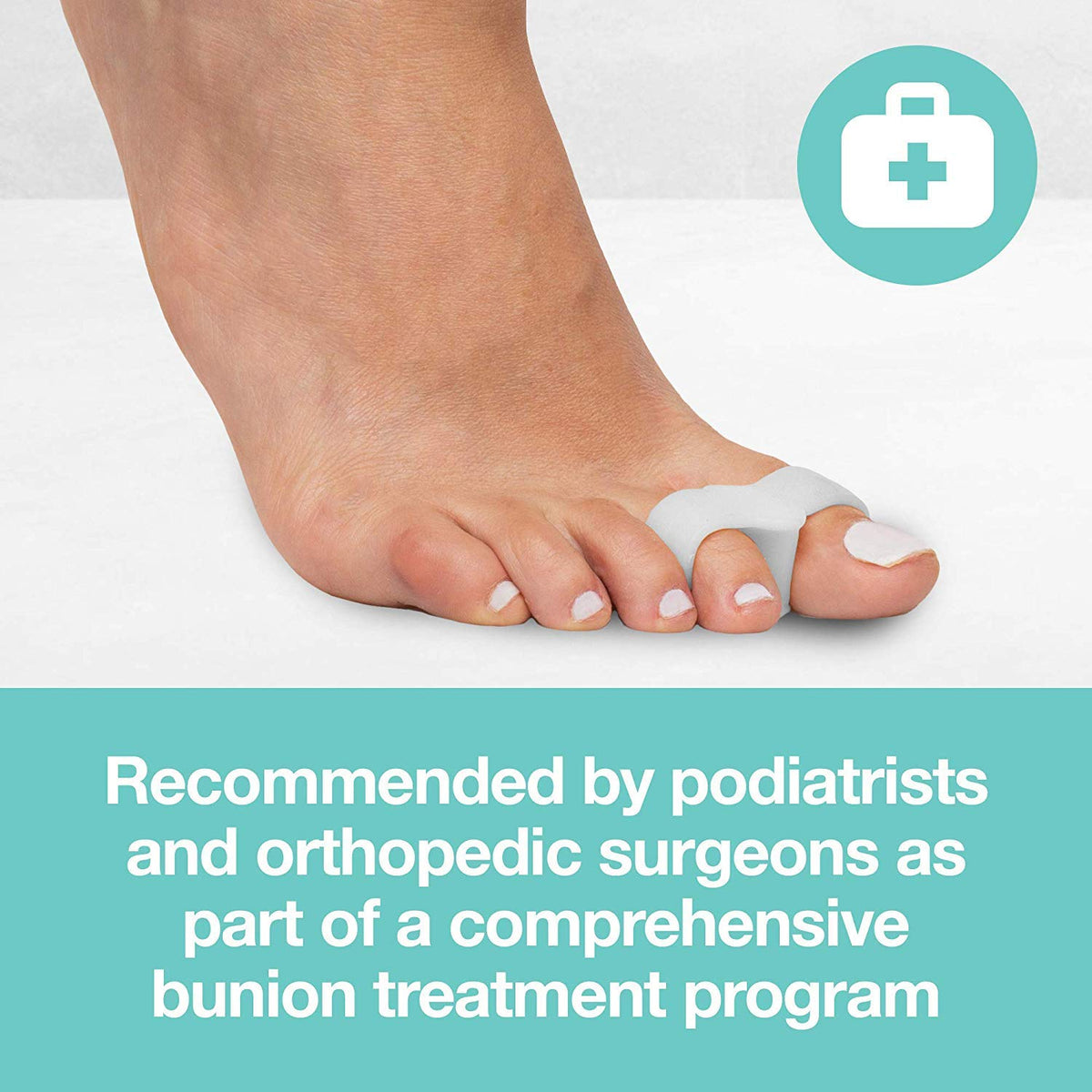 ZenToes Double Loop Gel Toe Spacers, Big Toe Straightener, 1 Pair