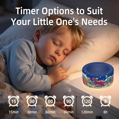 Kipcush White Noise Machine for Baby & Adults, 30 Soothing Sounds, Soft Non-Glare Nursery Lamp, 8 Color Night Lights, Memory Function (Angel V1 White, Standard)