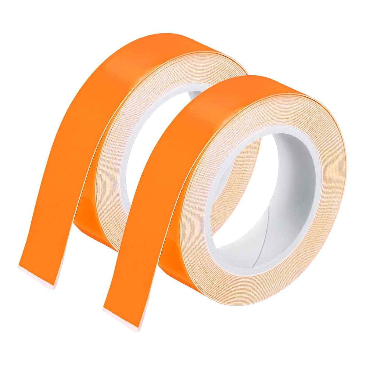 MECCANIXITY Glow in The Dark Tape 9.8 Ft x 0.5 Inch Luminous Fluorescent Tape for Night Outdoors Indoors Decorations Signs, Orange Pack of 2