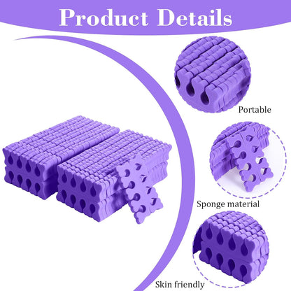 100 Pcs Sponge Toe Separators Soft Finger Separators Premium Pedicure Tool Kit Flexible Toe Divider Spacer for Polishing Pedicure Manicure Coating Nail Art Beauty Accessories (Pink)