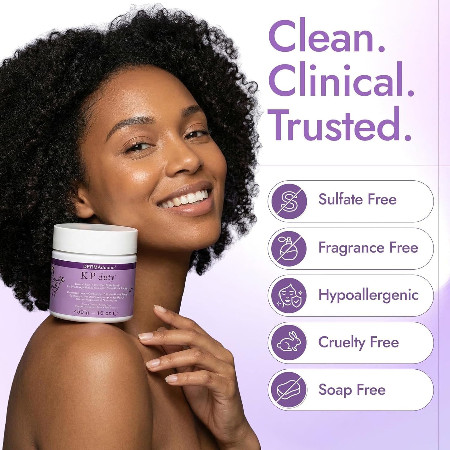 DERMAdoctor KP Bump Eraser Body Scrub with 10% AHAs + PHAs for Keratosis Pilaris, Dry, Rough, and Bumpy Skin, Dermatologist Formulated Exfoliating Body Scrub with Glycolic and Lactic acids - 8 Fl oz