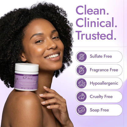 DERMAdoctor KP Bump Eraser Body Scrub with 10% AHAs + PHAs for Keratosis Pilaris, Dry, Rough, and Bumpy Skin, Dermatologist Formulated Exfoliating Body Scrub with Glycolic and Lactic acids - 8 Fl oz
