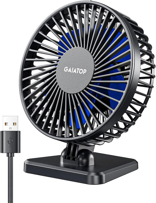 Gaiatop USB Desk Fan, Personal Portable Quiet Small Table Desktop fan
