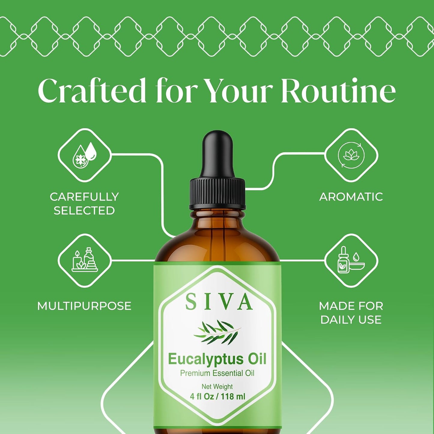 Siva Lavender Essential Oil, Huge Bottle, Large Size, 16 Fl Oz (473 ml)