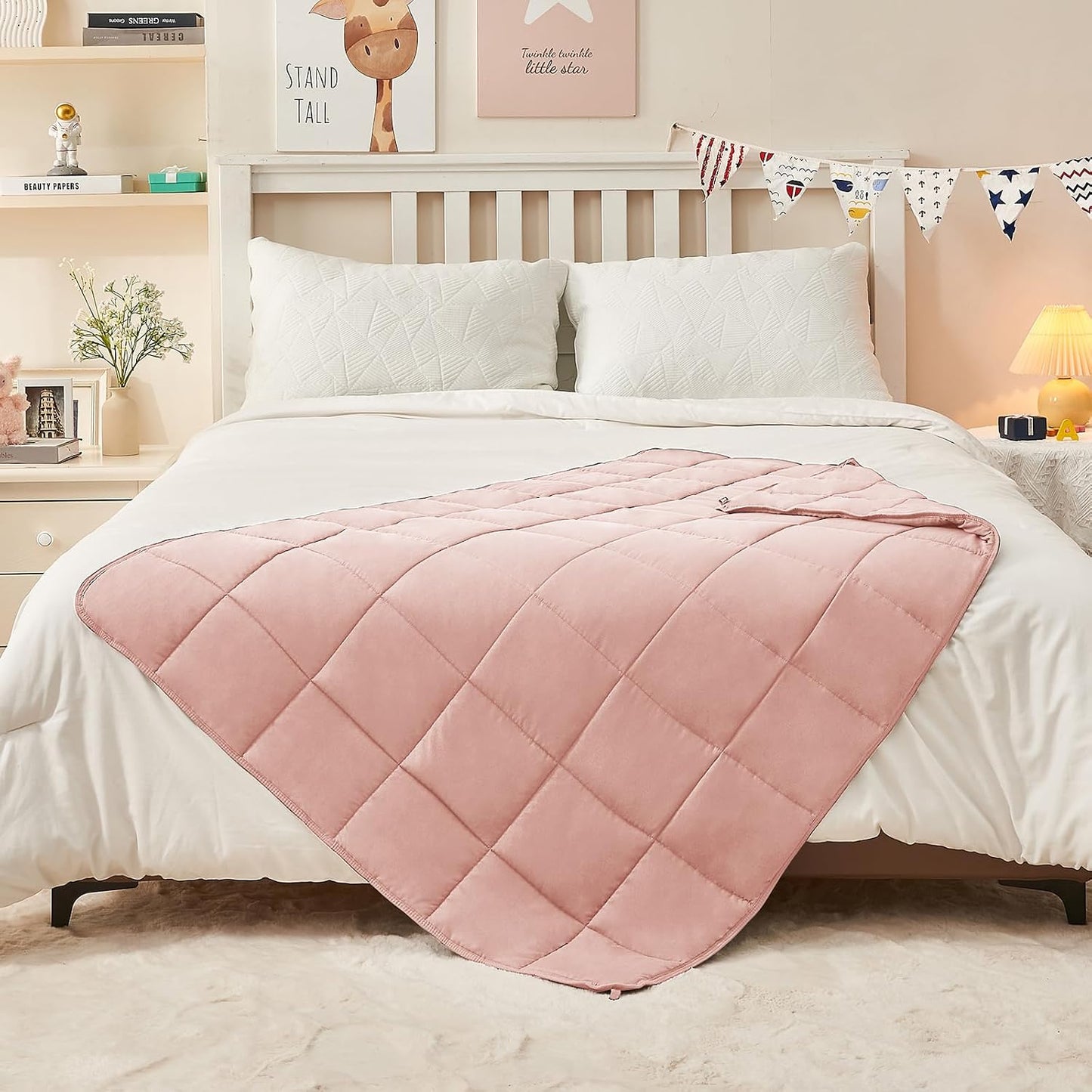 yescool Weighted Lap Pad 2 Pounds Weighted Lap Blanket, Space Plane Small Weighted Blanket, Weighted Throw Blanket Gifts for Travel Indoor Outdoor, 20"x30"