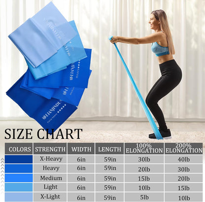 Lianjindun 5 Pcs Professional Resistance Bands. Latex-Free, Pilates Band, Work Out Bands, Stretch Bands for Working Out Women or Men, Exercise Bands Set for Pilates, Physical Therapy, Yoga