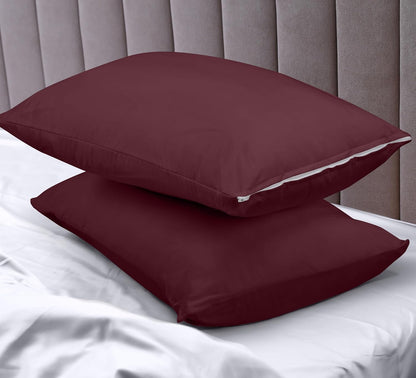 Utopia Bedding Premium 100% Waterproof Pillow Protectors with Zipper Standard Size (Set of 4), Bed Bug and Dust Mite Proof Zippered Pillow Covers, Pillow Encasement Cases, Gray