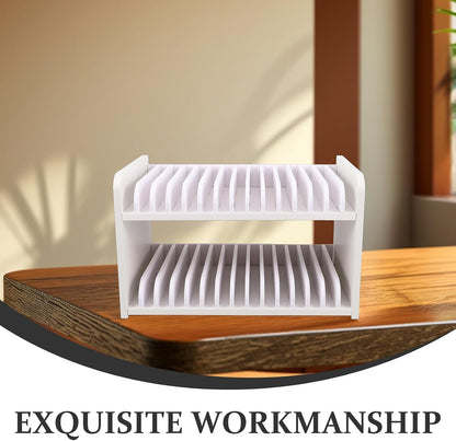 OUNONA Wooden Classroom Phone Organizer Station Multi-Slot Cellphone Holder