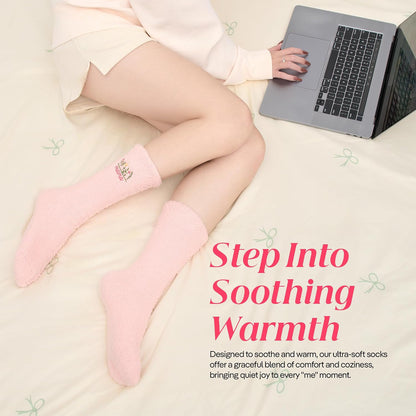 COOLMATE Fuzzy Socks for Women Gift Box – Cozy Soft Cloud Socks for Spa Home, Mother’s Day Gifts for Mom Grandma