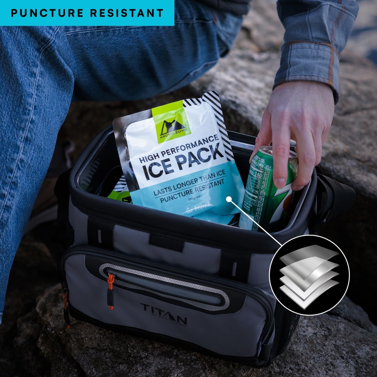 Arctic Zone Titan Deep Freeze Ice Pack- (2 Pack) 600 Gram High Performance Ice Pack - Long-Lasting, Puncture-Resistant Cold Pack Filled with Non-Toxic Gel…