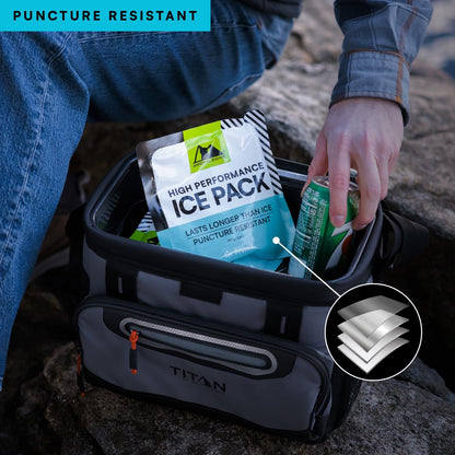 Arctic Zone Titan Deep Freeze Ice Pack- (2 Pack) 600 Gram High Performance Ice Pack - Long-Lasting, Puncture-Resistant Cold Pack Filled with Non-Toxic Gel…
