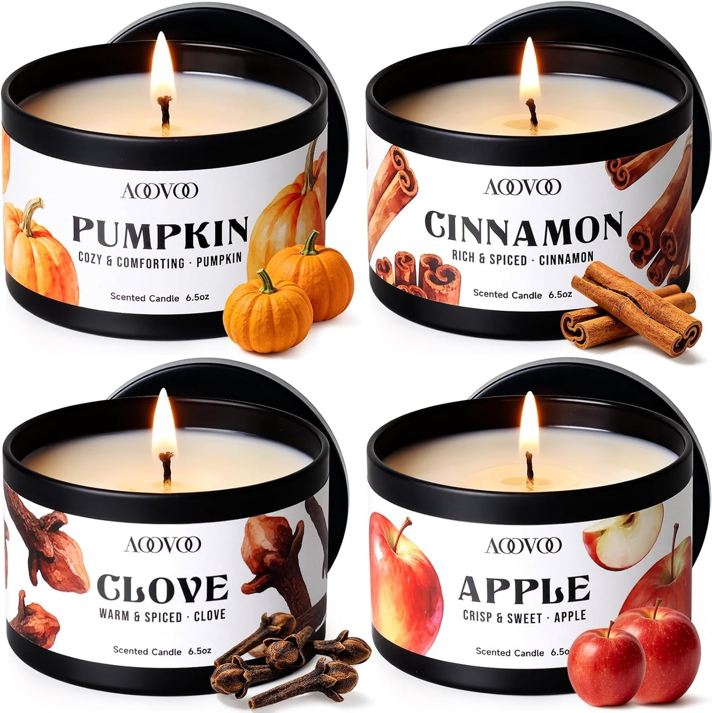 AOOVOO Sage Candle for Cleansing - 3 Wick 12oz Large Scented Candle with Crystals & Sage Leaves Inside, Soy Candles Non Toxic for Meditation Spiritual Gift, Aromatherapy Candle for Women Men