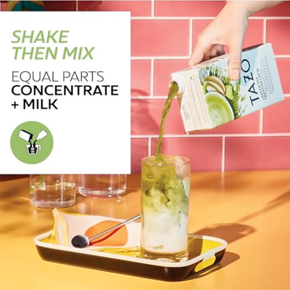 TAZO Strawberry Matcha Latte Concentrate, Sweetened Green Tea and Matcha Flavor, 32 Fl Oz Carton (Pack of 2)