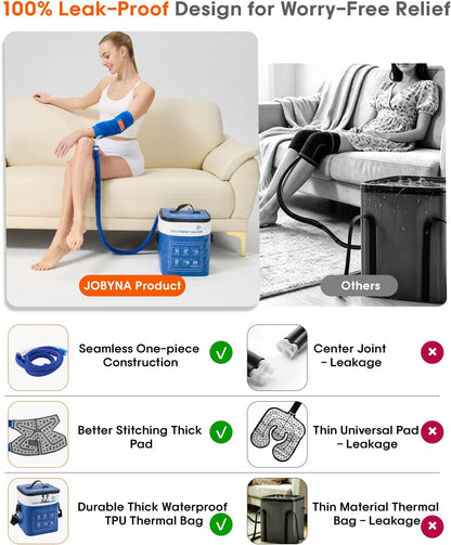 Cold Therapy Machine for Elbow, Ice Machine for Tennis Elbow&Post-Surgery Recovery, Cryotherapy Device with Temp Display & 3 Flow Modes, Adjustable Elbow Wrap for Arthritis, Bursitis, Swelling Relief