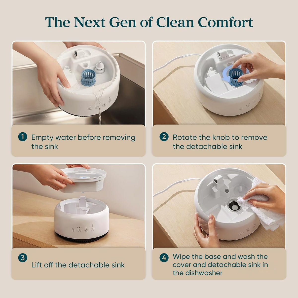 Levoit Humidifiers for Bedroom, Smart Warm and Cool Mist, Symptom Relief
