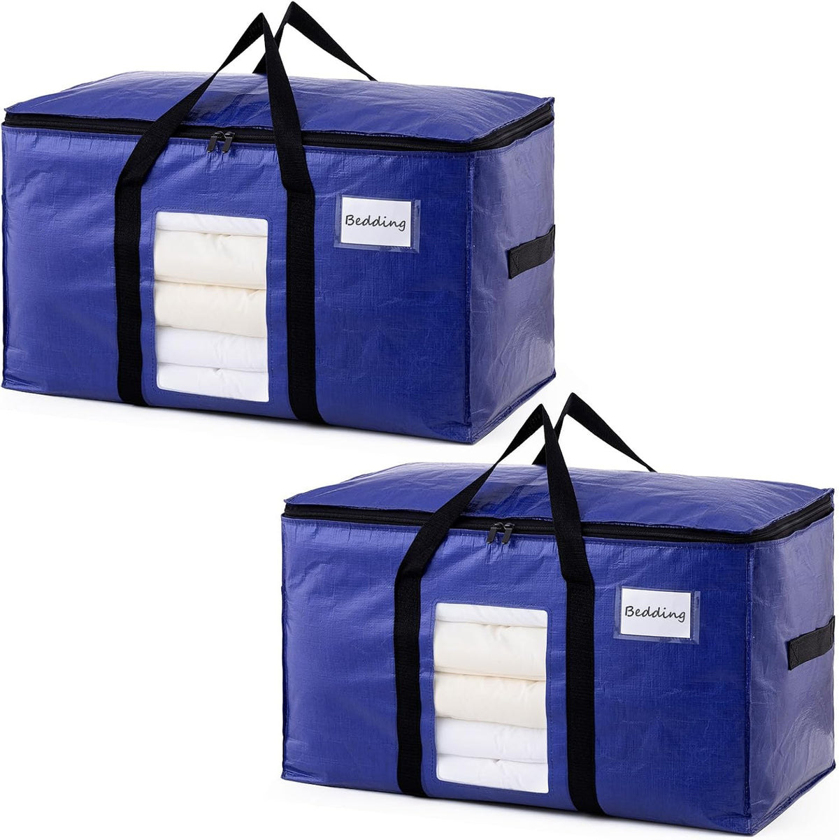 TAILI Blue Extra Large Moving Bags,Storage Bags with Visible Window