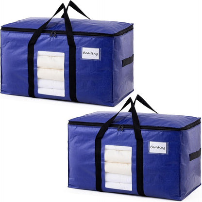 TAILI Blue Extra Large Moving Bags,Storage Bags with Visible Window