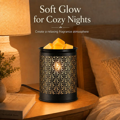 Wax Melt Warmer,Candle Warmer for Scented Metal Electric Wax Melter for Home Office Bedroom Gift & Decor and Perfect Christmas Gifts for Mom Women(foliage)