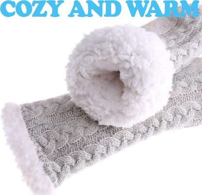 SDBING Women's Winter Super Soft Warm Cozy Fleece Lined Fuzzy Slipper Socks with Grippers