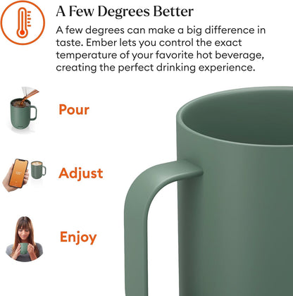 Ember Temperature Control Smart Mug 2, 14 Oz, App-Controlled Heated Coffee Mug with 80 Min Battery Life and Improved Design, Black