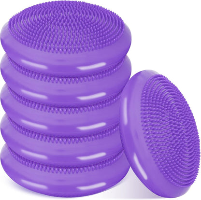 Amylove 6 Pcs Wiggle Seat Inflated Wobble Cushion for Sensory Kid 13 Inch Balance Disc Kids Flexible Seating Exercise Sensory Pad Chair Cushion for Classroom Office School (Bright)