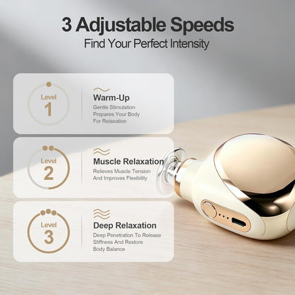 DEITY Super Mini Massage Gun Deep Tissue, Percussion Muscle Massager for Pain Relief, Portable Small Travel Size, Handheld Electric Massager for Gym, Office, Home & Athletes