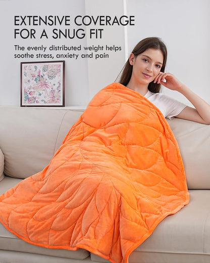 Kaisa Weighted Lap Blanket 7 lbs 41" x 53", Cozy Luxury Crystal Velvet Small Weighted Blanket for Adults, Portable Travel Weighted Blanket for Relaxation, All-Season Blanket, Machine Washable, Green