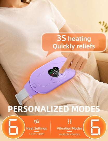 Glyduny Portable Heart Heating Pads, Electric Cordless Heat Pad