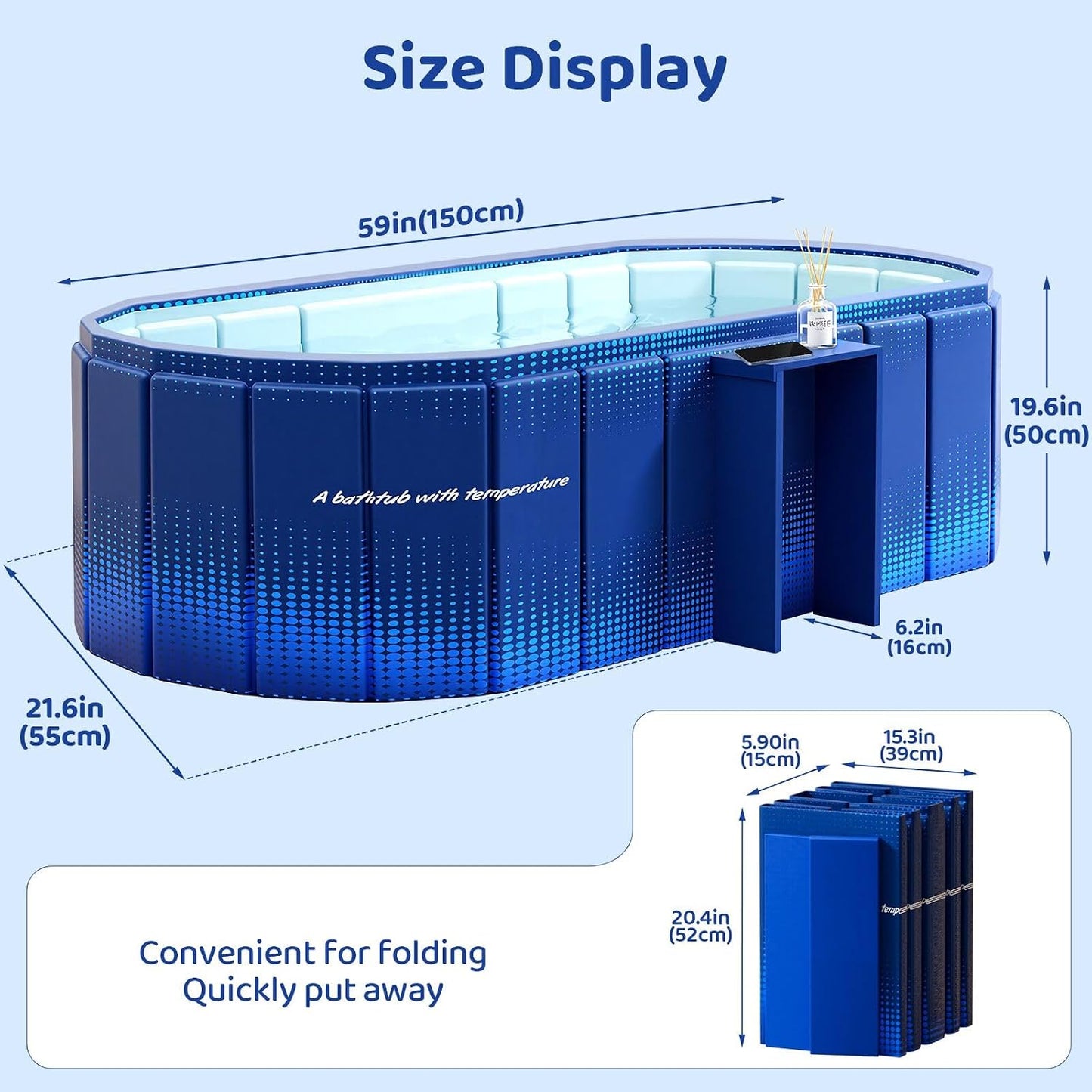 Expandable Bathtub Tray, Foldable Bath Tray for Tub, Acrylic Bath Table Trays Storage Rack, Bath Tub Tray for Bathtub & Bathroom Accessories (Transparent Bathtub Tray, 22"L x 7.8"W x 1.7"H)