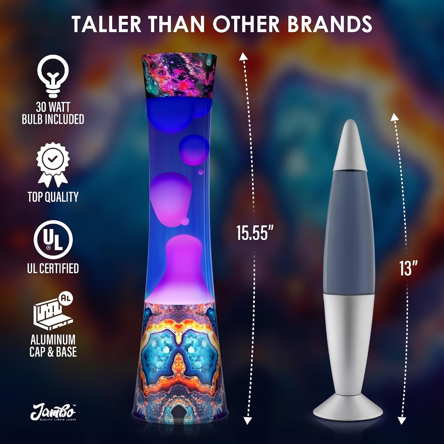 JAMBO 15.5" The Upgraded Motion Lamp, Sunset Decal Motion Light, Beautiful Home Decor, Living Room Bedroom Lamp, Relaxing Nightlight for Teens, Kids & Adults