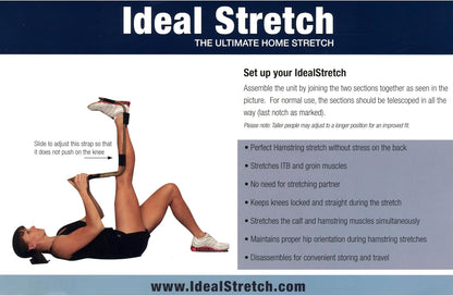 IdealStretch - Leg Stretcher - Hamstring Stretcher - Hip Stretcher - Lower Back Stretcher, & Calf Stretcher - Stretching Equipment - Original Patented - Harmstring Recovery