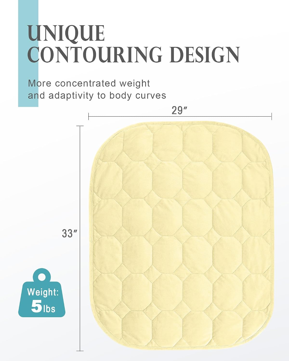 Cottonblue Weighted Lap Blanket 7lbs, Cozy Luxury Crystal Velvet Weighted Blanket for Adults, Small Weighted Blanket for Relaxation, Sleeping, Travel, Grey, 29" x 24"