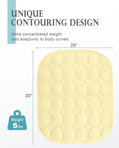Cottonblue Weighted Lap Blanket 7lbs, Cozy Luxury Crystal Velvet Weighted Blanket for Adults, Small Weighted Blanket for Relaxation, Sleeping, Travel, Grey, 29" x 24"