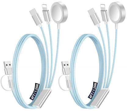 Travel Essentials for Apple Watch Charger,3-in-2 Multi Charging Cable